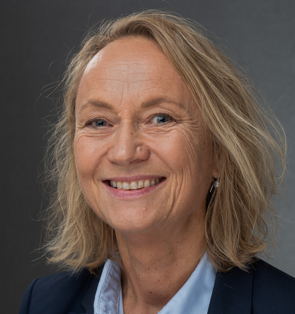 Et n&aelig;rbilde av en person som smiler