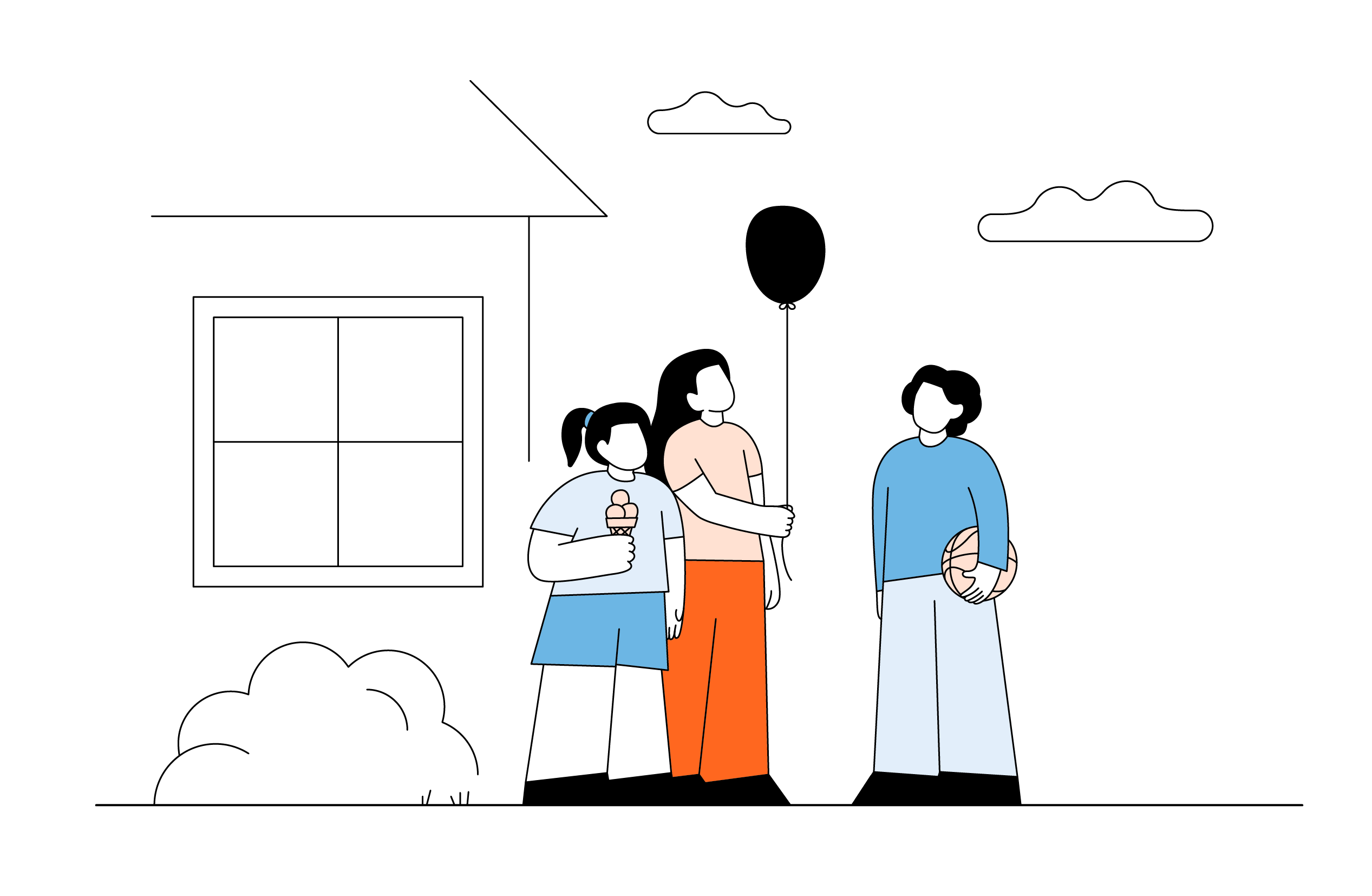 En gruppe mennesker if&oslash;rt hvite og bl&aring; kl&aelig;r