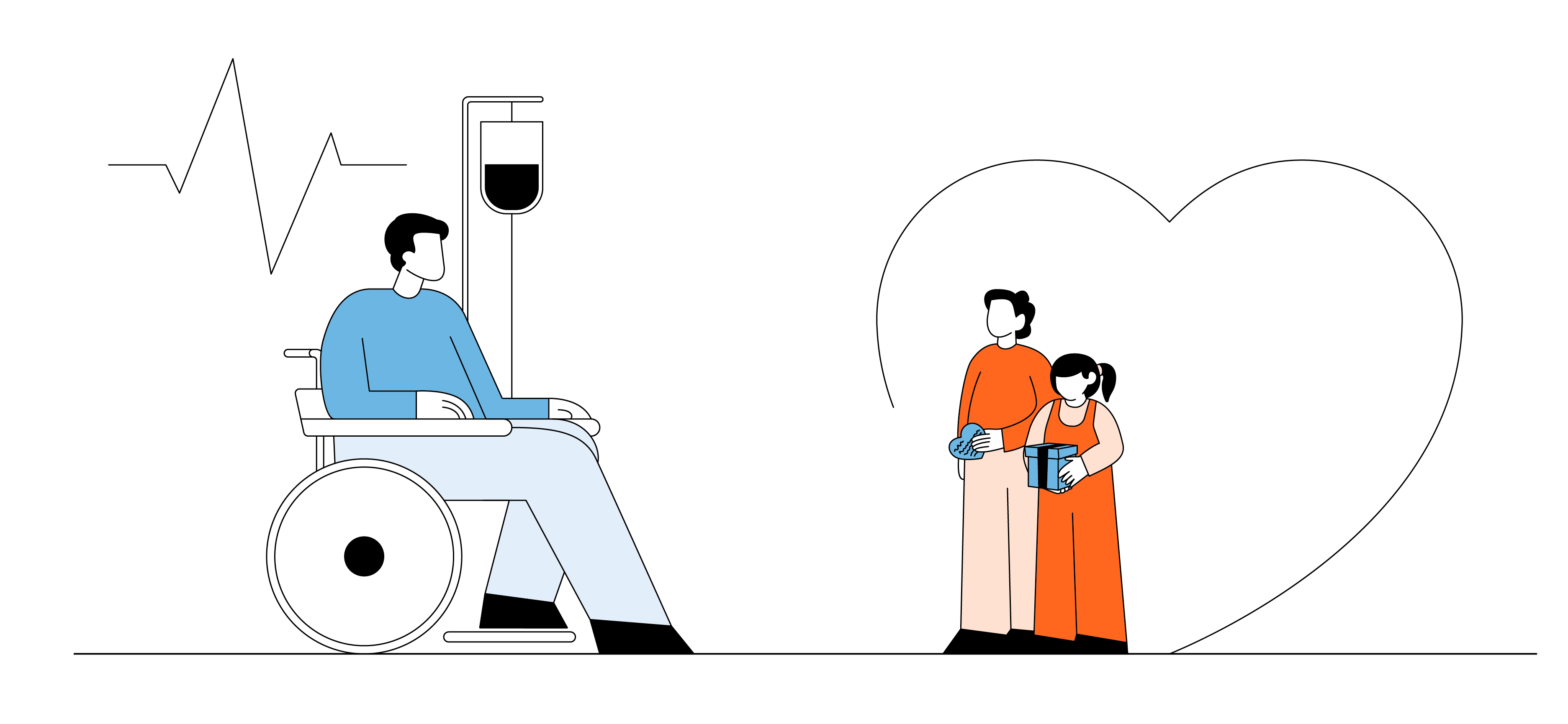 En person som st&aring;r ved siden av en robot