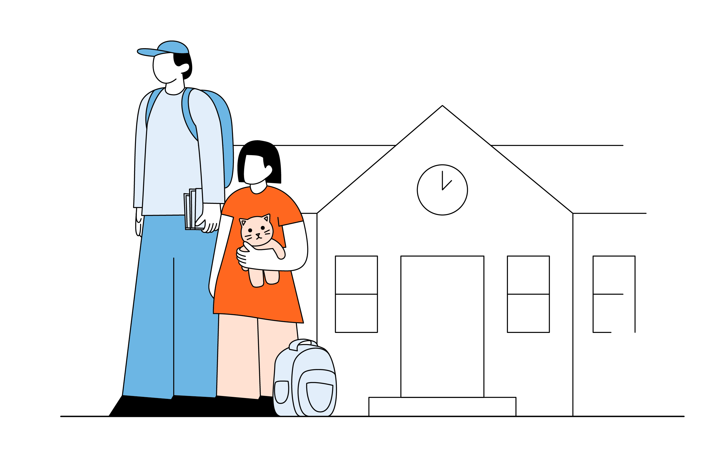 En mann og en kvinne i svart bakgrunn