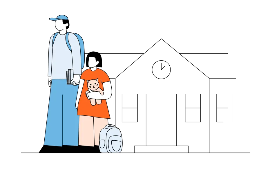 En mann og en kvinne i svart bakgrunn